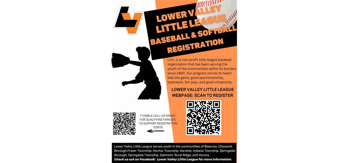 Spring Baseball / Softball Registration Now Open!!!!